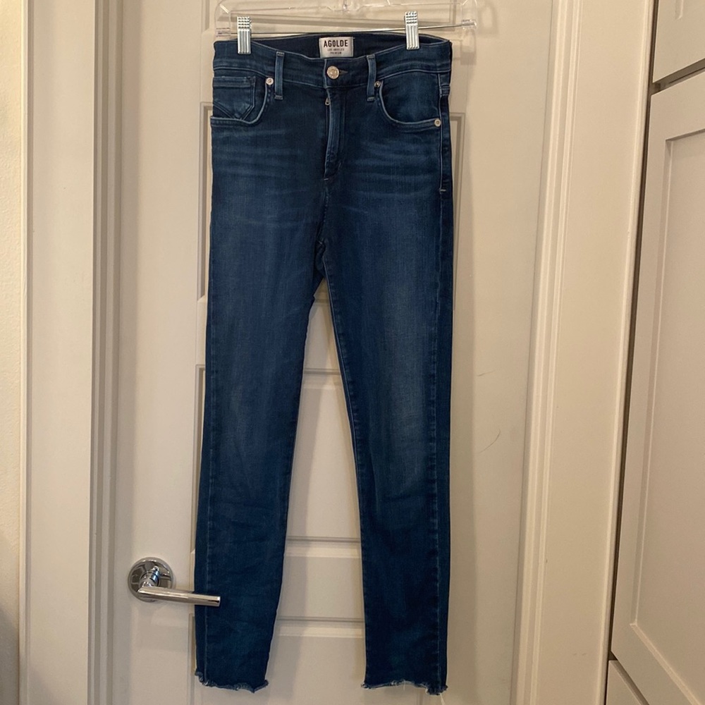 Agolde dark denim skinny stretch jean sz 25